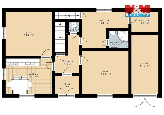 Prodej rodinného domu, Nebahovy - Kralovice, 108 m2