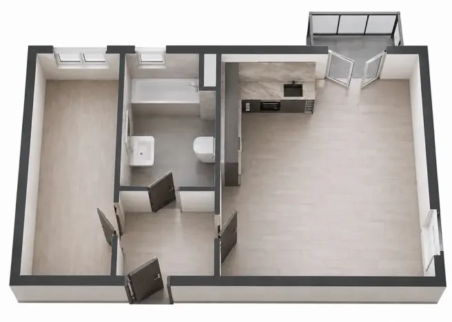Pronájem bytu 2+kk, Heřmanova Huť, U Pondu, 60 m2