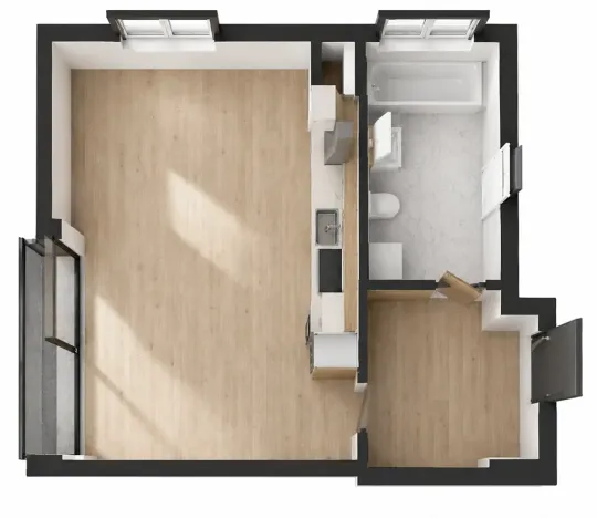 Pronájem bytu 1+kk, Heřmanova Huť, U Pondu, 35 m2
