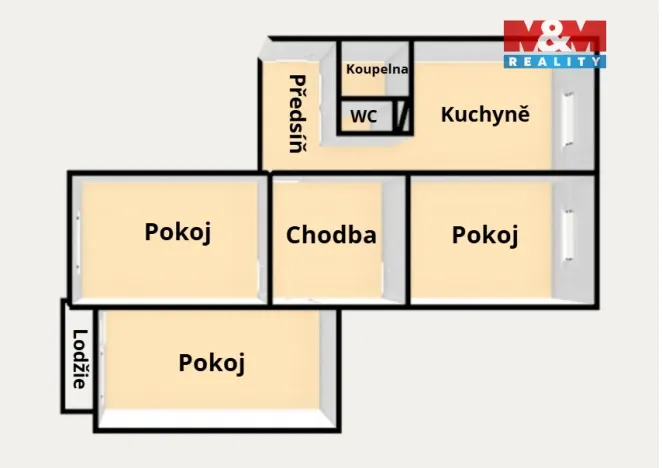 Prodej bytu 3+1, Jirkov, Tkalcovská, 71 m2