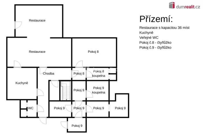 Prodej ubytování, Nové Hamry, 350 m2