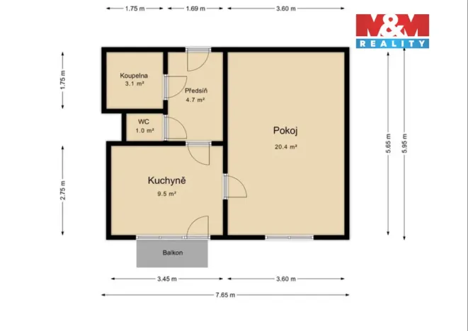 Pronájem bytu 1+1, Horšovský Týn - Malé Předměstí, Vančurova, 42 m2