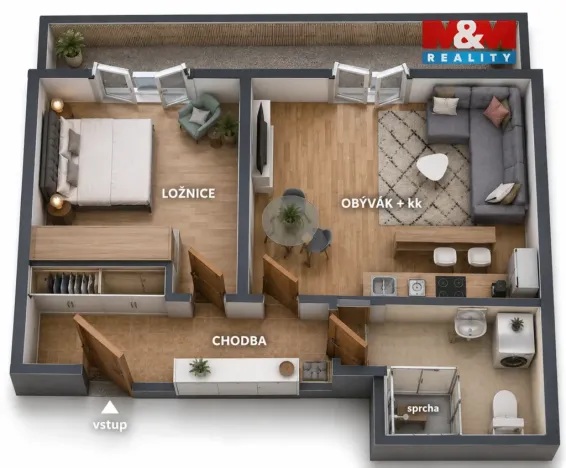 Pronájem bytu 2+kk, Úvaly, Dalmatská, 44 m2