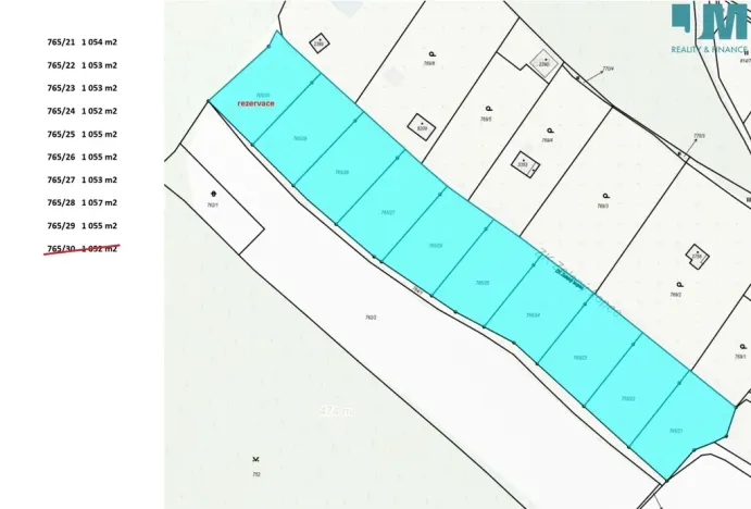 Prodej zahrady, Třebíč, 1057 m2