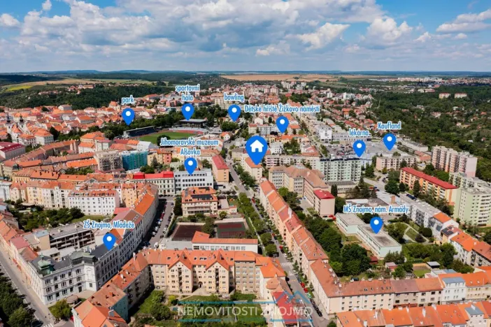 Prodej bytu 2+1, Znojmo, Smetanova, 54 m2