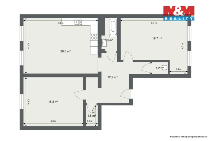 Prodej bytu 3+kk, Cheb, K Nemocnici, 90 m2