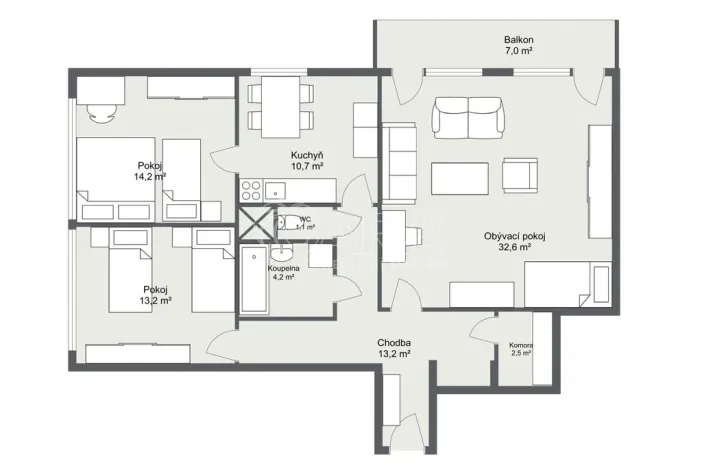 Prodej bytu 3+1, Praha - Michle, V dolině, 92 m2