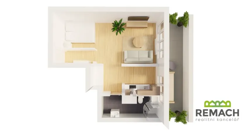 Prodej bytu 1+kk, Zlín, Ševcovská, 33 m2