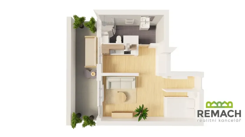 Prodej bytu 1+kk, Zlín, Ševcovská, 33 m2