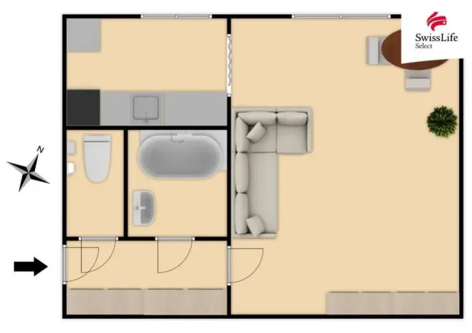 Pronájem bytu 1+1, Praha - Břevnov, Na Petřinách, 38 m2