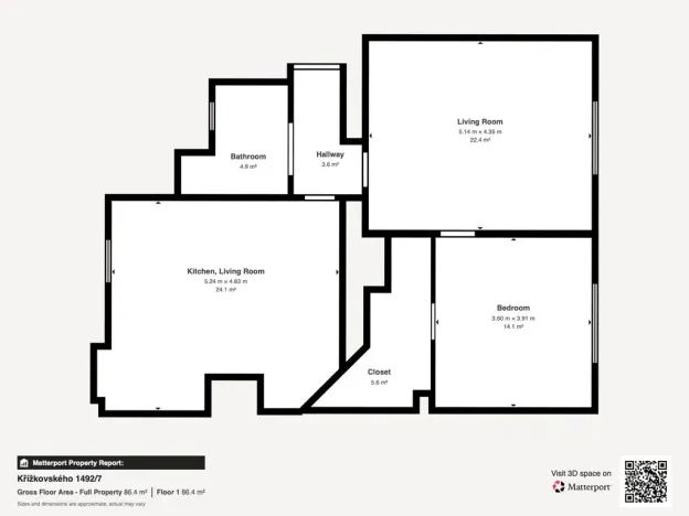 Prodej bytu 3+kk, Praha - Žižkov, Křížkovského, 78 m2