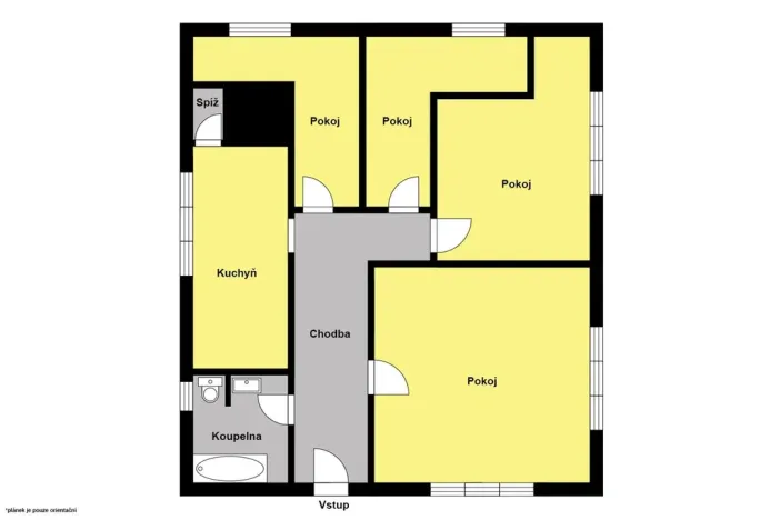 Pronájem bytu 3+1, Bělá pod Bezdězem, Husova, 76 m2
