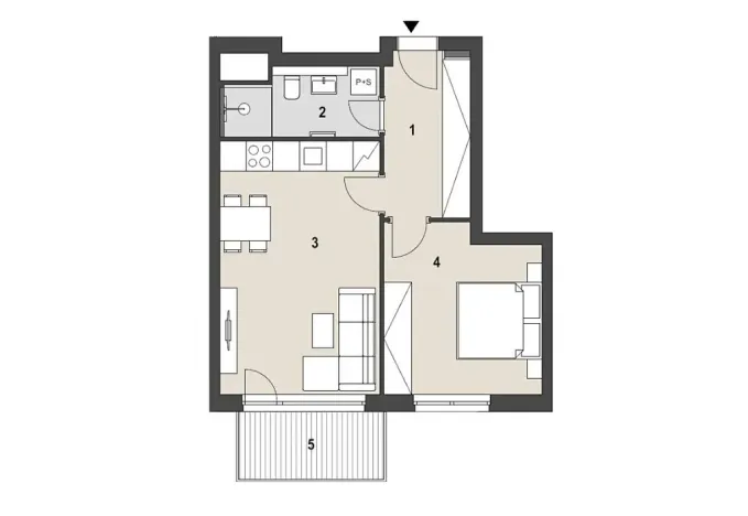 Prodej bytu 2+kk, Praha - Radotín, náměstí Osvoboditelů, 55 m2