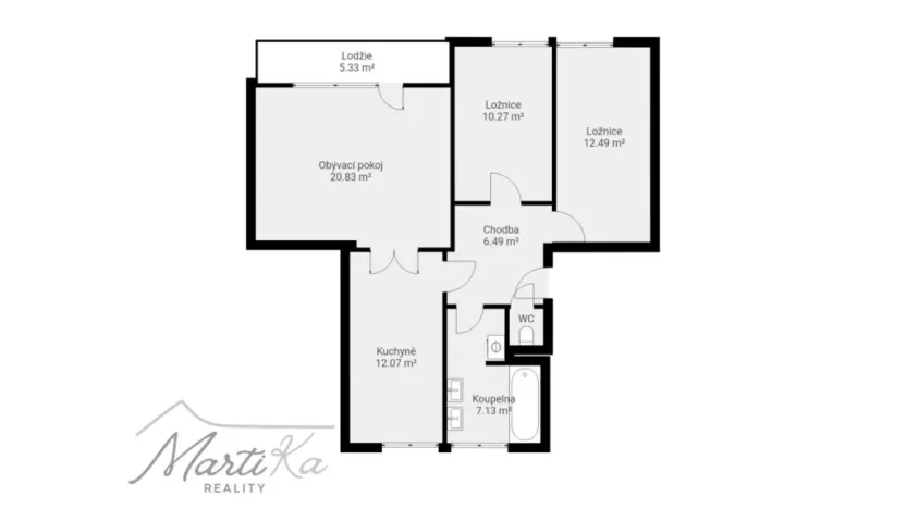 Pronájem bytu 3+1, Praha - Záběhlice, Hrusická, 71 m2