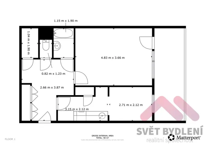 Pronájem bytu 1+1, Praha - Bohnice, Katovická, 57 m2