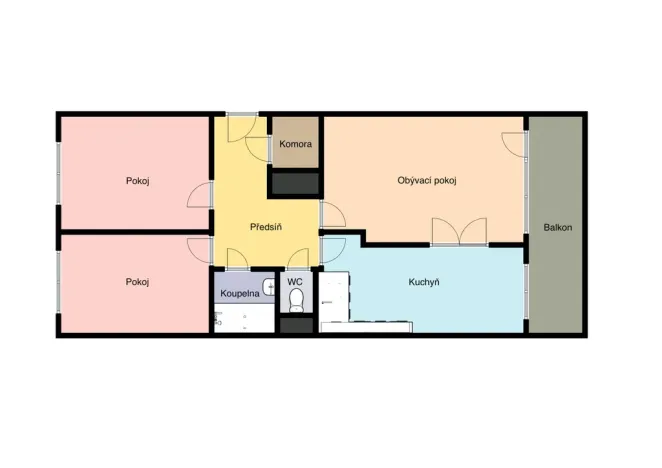 Prodej bytu 3+1, Praha - Chodov, Konstantinova, 70 m2