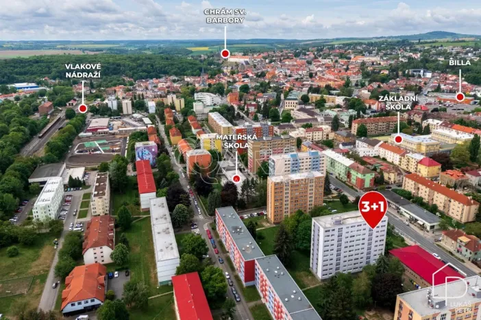 Prodej bytu 3+1, Kutná Hora - Hlouška, Masarykova, 55 m2