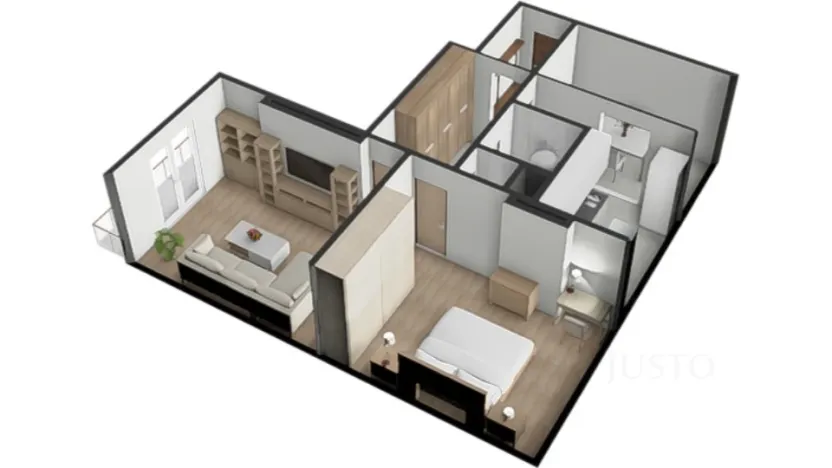 Prodej bytu 2+1, Záhoří - Horní Záhoří, 57 m2