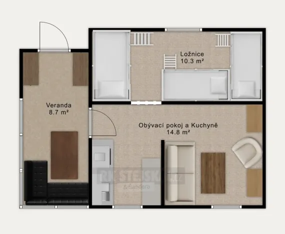 Prodej chaty, Horní Planá - Hůrka, 42 m2