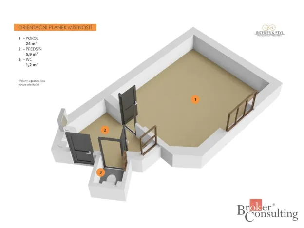 Prodej bytu 1+kk, Trutnov - Horní Předměstí, Břečtejnská, 29 m2