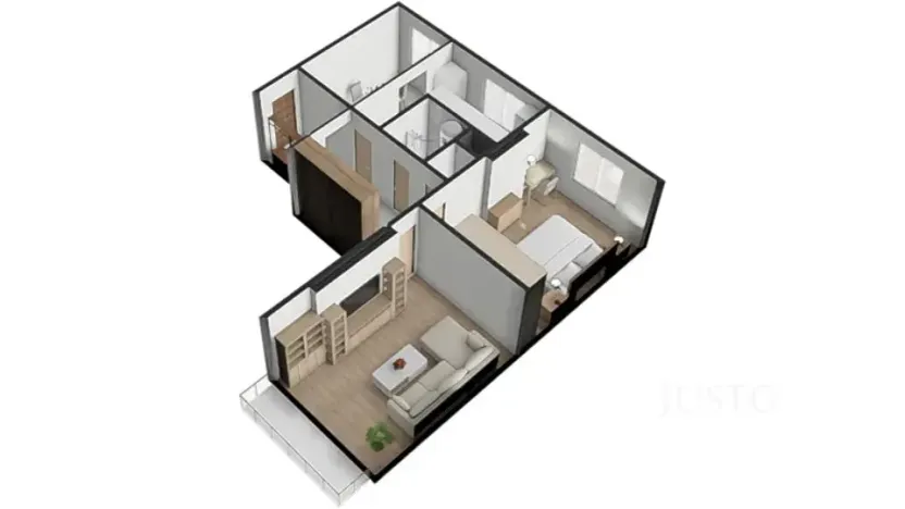Prodej bytu 2+1, Záhoří, 57 m2