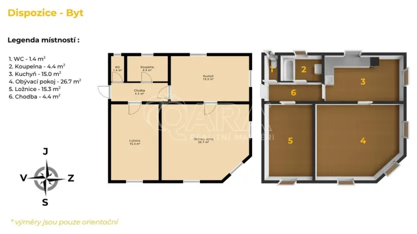 Pronájem bytu 2+1, Nižbor, Berounská, 58 m2