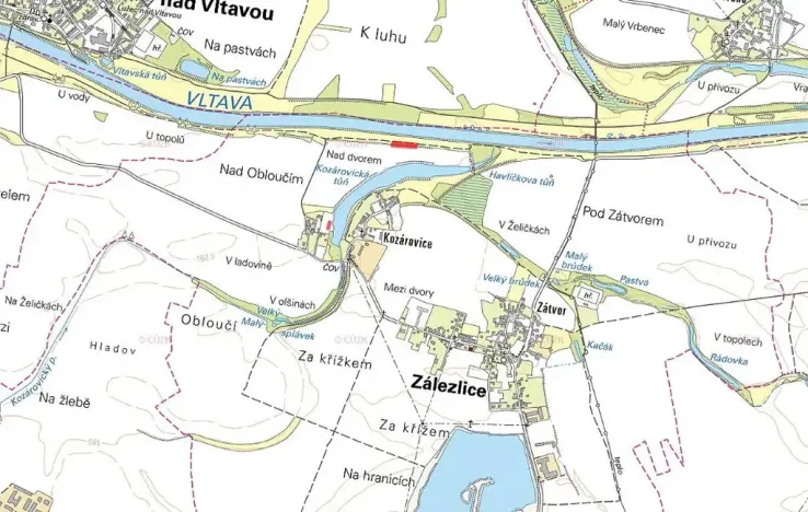 Prodej louky, Zálezlice, 1857 m2