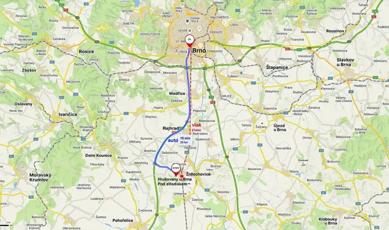 Prodej pozemku pro bydlení, Hrušovany u Brna, Pod Střediskem, 1169 m2