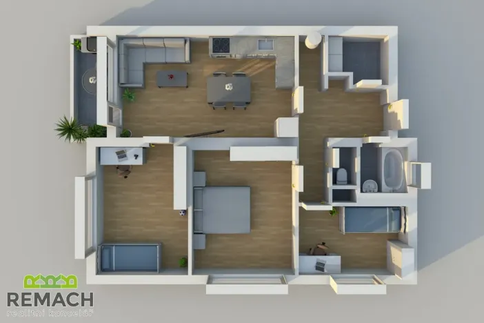 Pronájem bytu 4+kk, Uherské Hradiště, Zahradní, 82 m2