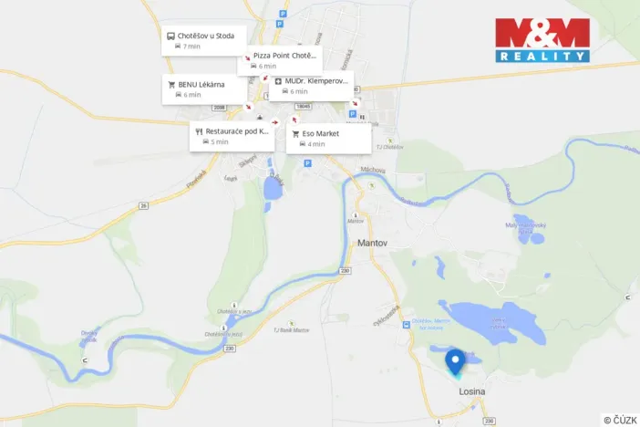 Prodej pozemku pro bydlení, Chotěšov - Losina, 903 m2