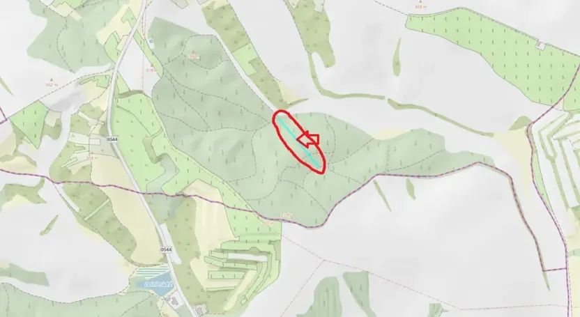 Prodej podílu lesa, Šitbořice, 1075 m2