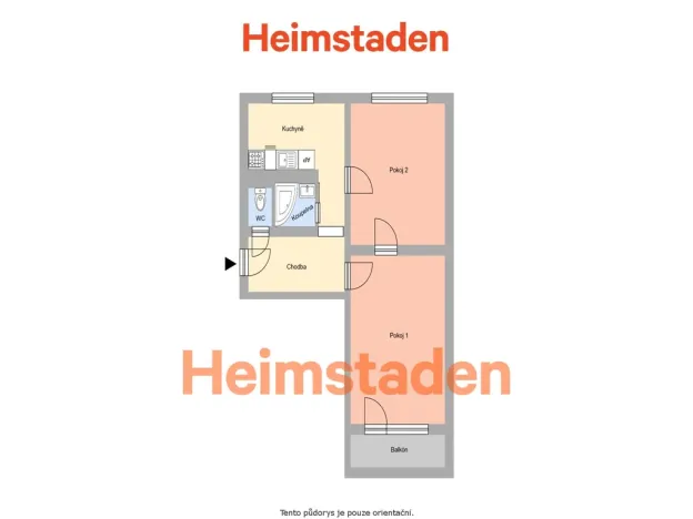 Pronájem bytu 2+1, Havířov - Město, Slezská, 51 m2