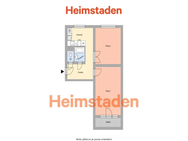 Pronájem bytu 2+1, Havířov - Město, Sukova, 52 m2