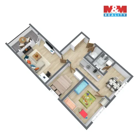 Prodej bytu 3+1, Chomutov, Kamenná, 60 m2