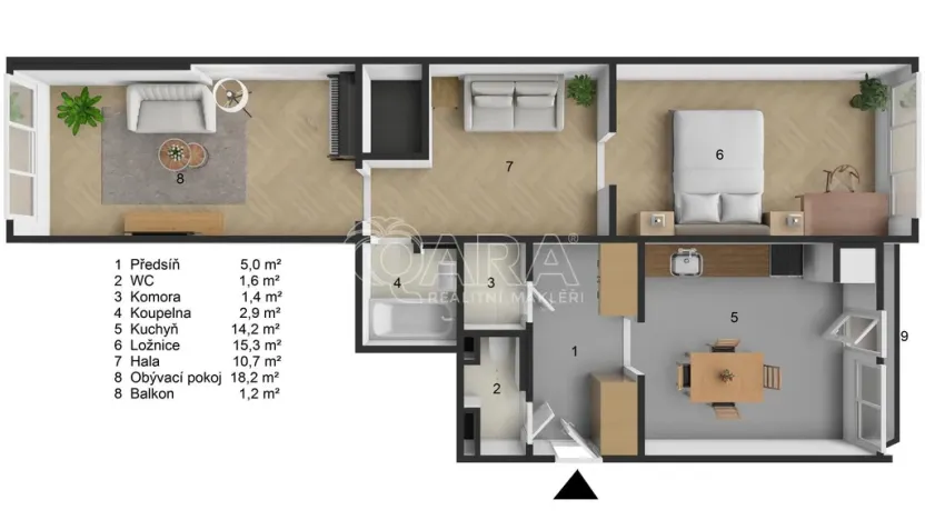 Prodej bytu 2+1, Praha - Vinohrady, Vinohradská, 69 m2