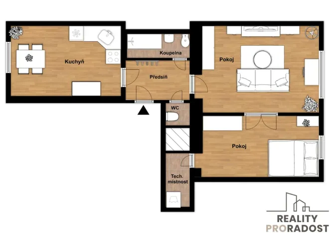 Pronájem bytu 2+1, Praha, Řehořova, 70 m2