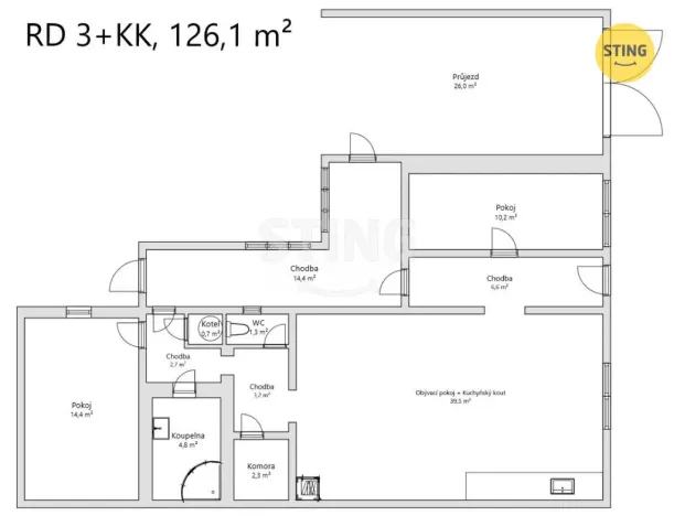 Prodej rodinného domu, Stošíkovice na Louce, 99 m2