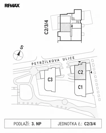 Pronájem bytu 2+kk, Praha - Stodůlky, Petržílkova, 53 m2