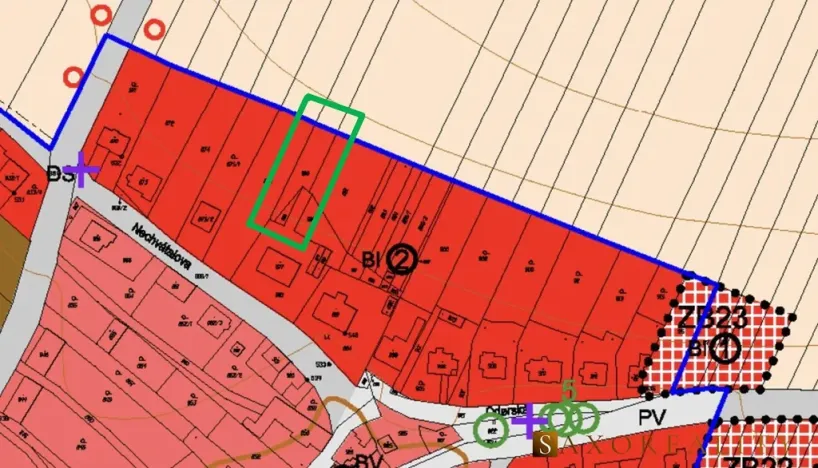 Prodej zahrady, Velký Újezd, Nechvátalova, 890 m2