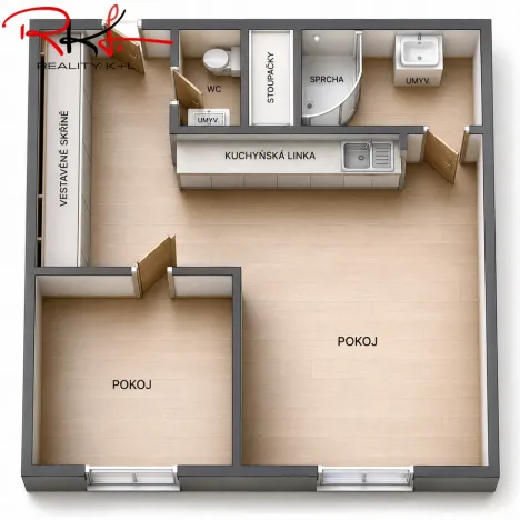 Pronájem bytu 2+kk, Praha, U měšťanského pivovaru, 33 m2