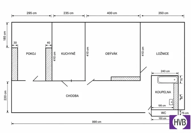 Prodej bytu 3+1, Kladno - Kročehlavy, Vrchlického, 80 m2