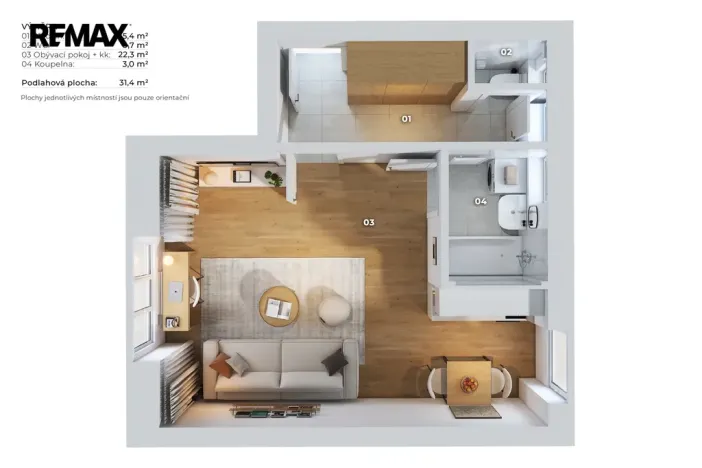Prodej bytu 1+kk, Praha - Žižkov, Baranova, 34 m2