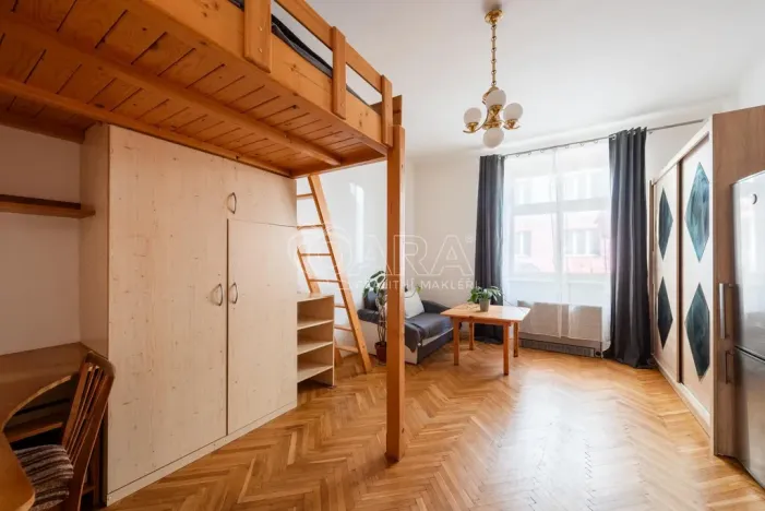 Prodej bytu 1+kk, Praha - Vinohrady, náměstí Jiřího z Lobkovic, 25 m2