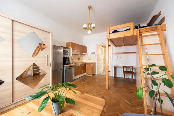 Prodej bytu 1+kk, Praha - Vinohrady, náměstí Jiřího z Lobkovic, 25 m2