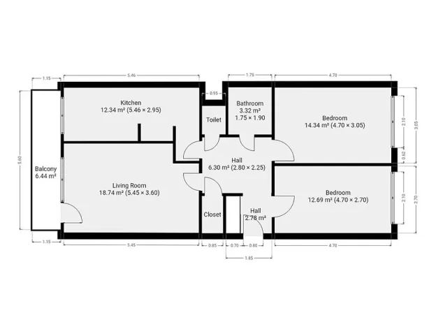 Pronájem bytu 3+1, Praha - Chodov, Láskova, 78 m2