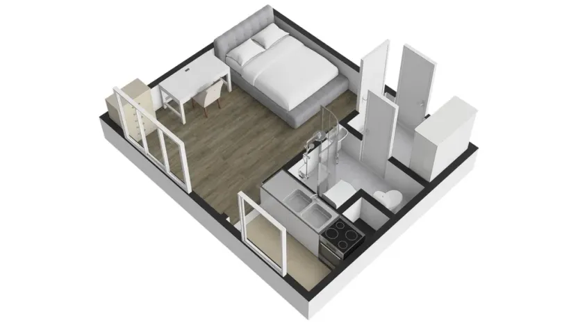 Prodej bytu 1+1, Praha - Braník, Novodvorská, 26 m2