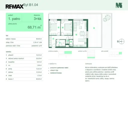 Prodej bytu 3+kk, Zlín, Tyršova, 68 m2