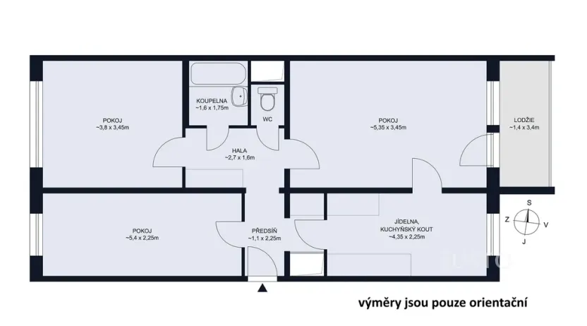 Prodej bytu 3+1, Praha - Chodov, Brodského, 72 m2