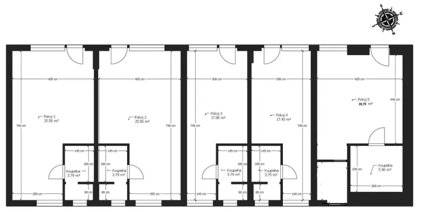 Pronájem bytu 1+kk, Pardubice - Rosice, generála Svobody, 22 m2