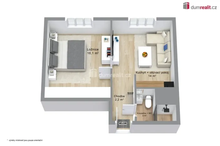 Prodej bytu 1+1, Karlovy Vary - Rybáře, Požární, 35 m2